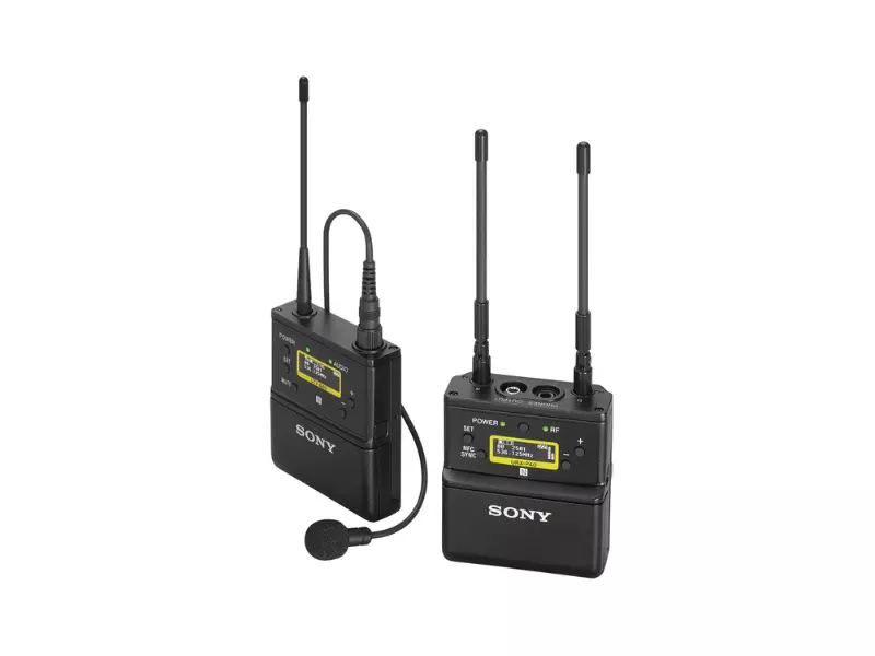 Sony RF Wireless Microphones with Lapel and Headset Mics Hire
